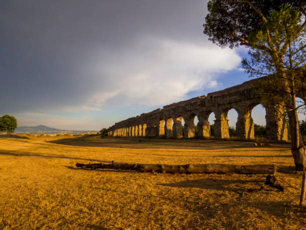 Park of the Aqueducts, Rome, Italy stock photo