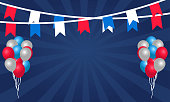 istock Happy President's Day background with flag decoration. 1437692126
