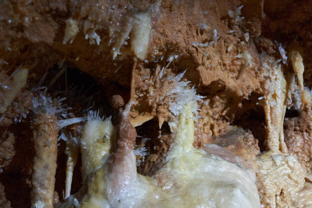 istock Crystals on speleothemes in a cave 1437694059