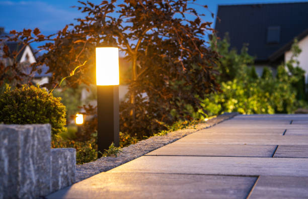 istock Outdoor Garden Bollard Light Closeup 1437696131