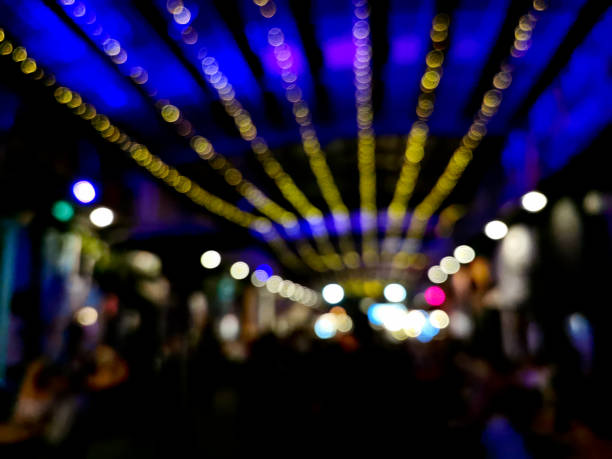 istock Defocused abstract blurred background scene of light random pattern in a concert hall 1437696333