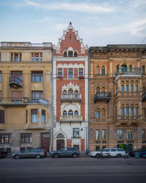 Varkert Quay 16 - Budapest narrowest building - Budapest, Hungary