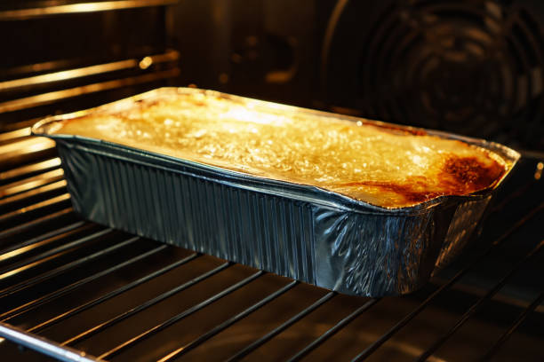istock Italian lasagne casserole is in the oven. 1437701108