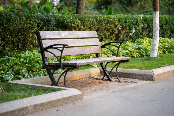 istock Bench in the park in autumn 1437702162