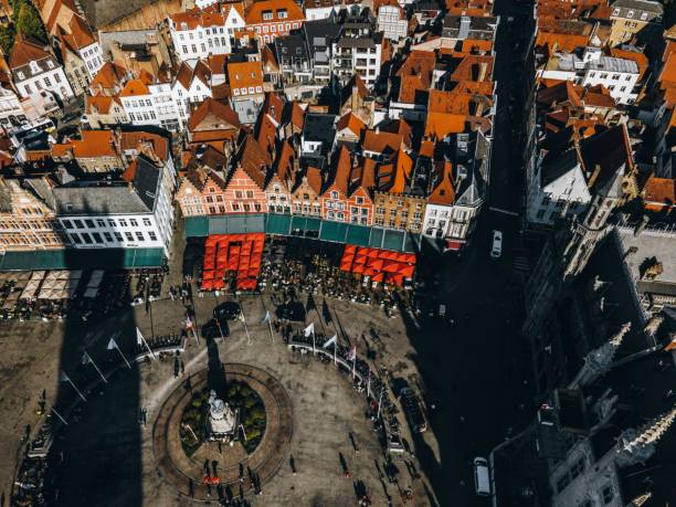 istock Market Square as seen in Bruges, Belgium 1437702636