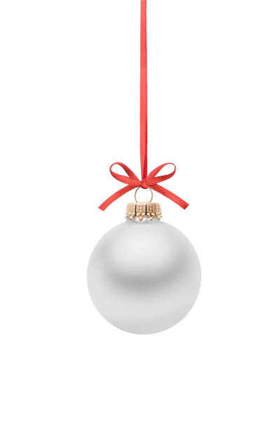 istock Red Christmas ball with red ribbon and bow 1437703993