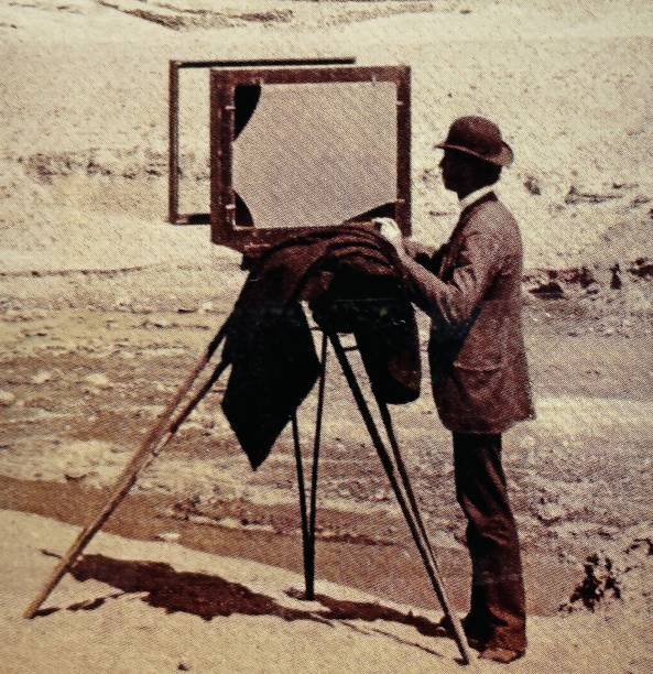 istock Giant camera and photographer outdoors 1437704869