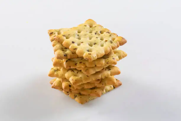 Photo of cookies with chocolate and nuts isolated on white And different background. Lexus biscuit.