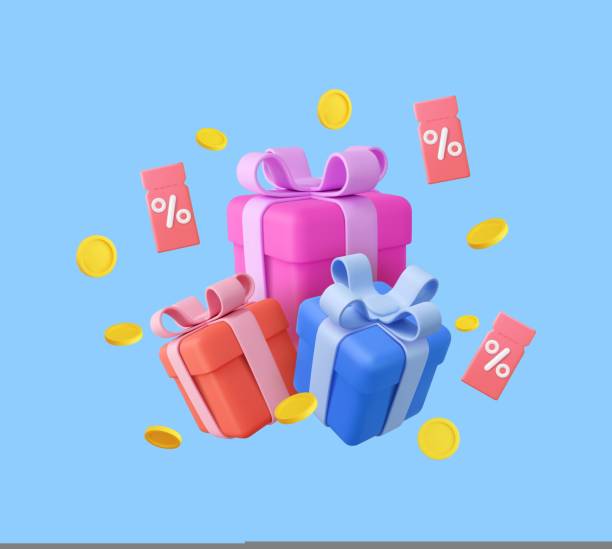 illustrazioni stock, clip art, cartoni animati e icone di tendenza di design del modello di cash back della carta voucher con promozione del codice coupon - number financial figures mathematics backgrounds