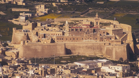 An aerial view of the ancient Cittadella, Gozo