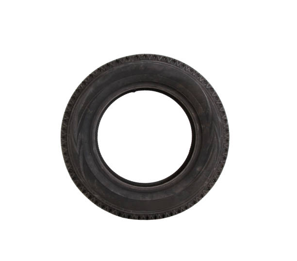 istock Car tire isolated on a white background 1437710183