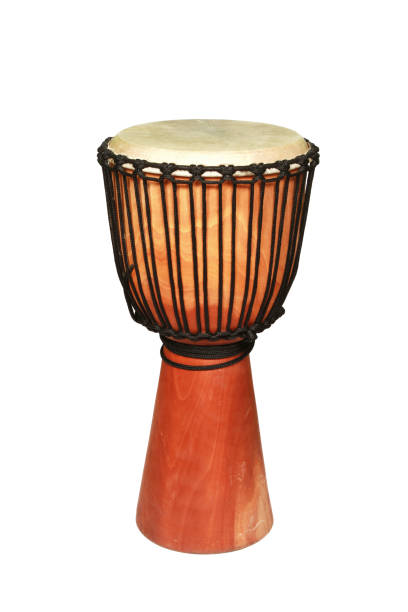 istock Vertical shot of drum isolated on white background 1437713590