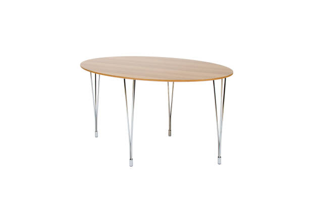 istock Wooden round chair isolated on a white background 1437713736