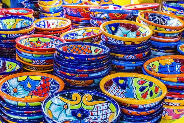 istock Stacks of colorful bowls 1437714864