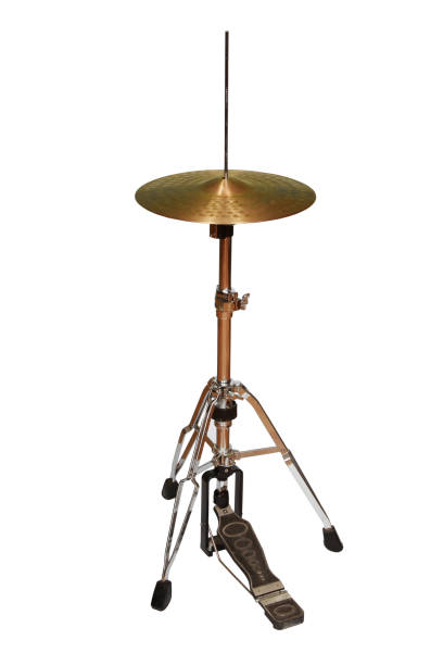 istock Vertical shot of a hi-hat on a white background 1437715246