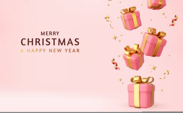 istock 3d Merry Christmas and Happy New Year Background 1437719209