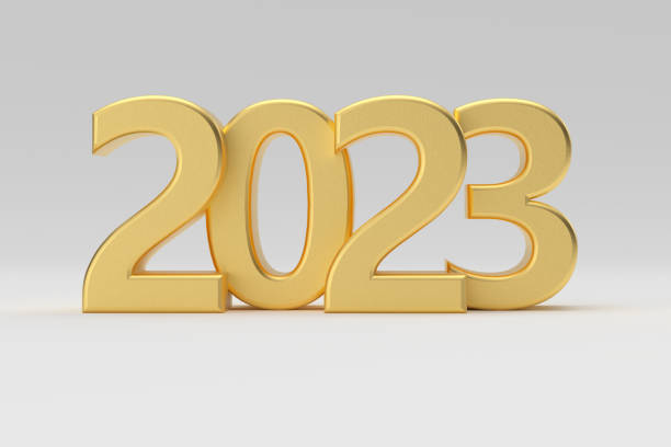 istock New 2023 Year Golden Sign. 3d Rendering 1437726872