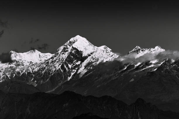 istock Majestic view of Kangchenjunga mountain range, illuminated in morning sunlight 1437727046