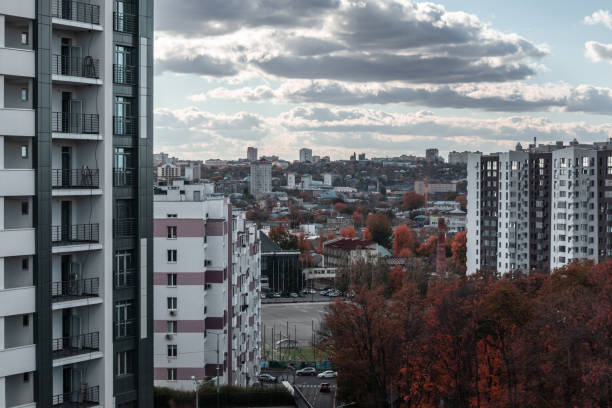 istock Downtown residential Kharkiv city view, Ukraine 1437727982