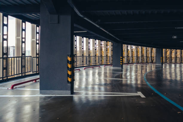 istock Circle multi-level parking in Kharkiv city center 1437728015