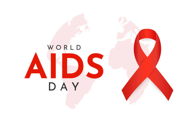 kartka światowego dnia aids, tło. wektor - world aids day stock illustrations