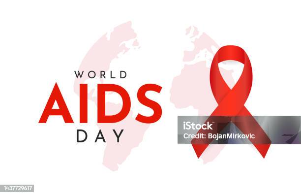 Открытка Всемирного Дня Борьбы Со Спидом Фон Вектор — стоковая векторная графика и другие изображения на тему World AIDS Day