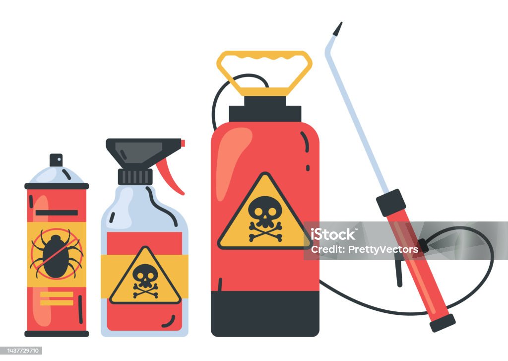 Insecticide Tools Pest Control Tools Bottle Insecticide Disinfection Abstract Concept ...