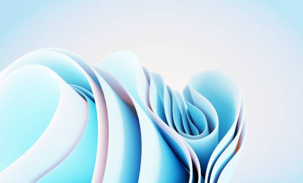 istock 3d render swirl curve wavy backgrounds in trendy and minimal clean design. Abstract silk fabric waves. Modern scene for wallpaper. 1437732453