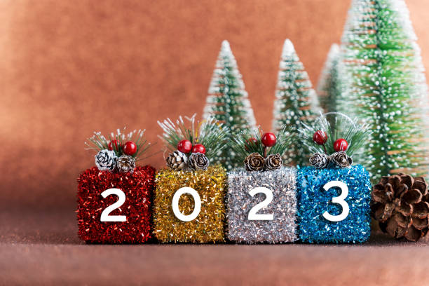 istock 2023 New Year celebration with Christmas decorations 1437735352