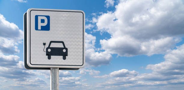 istock Electric car road sign 1437738940