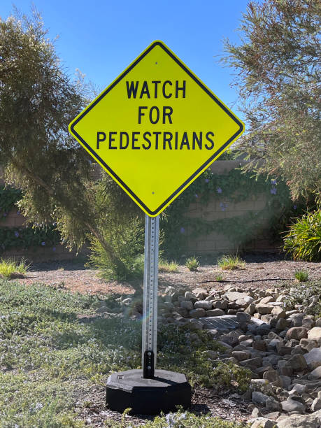 istock WATCH FOR PEDESTRIANS 1437740122