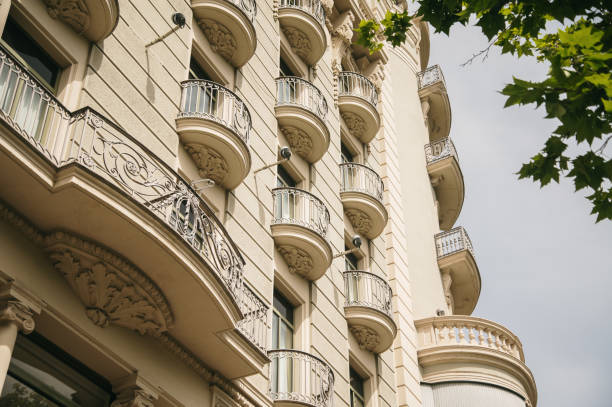 istock Facade of an ornate building with classical style 1437746633