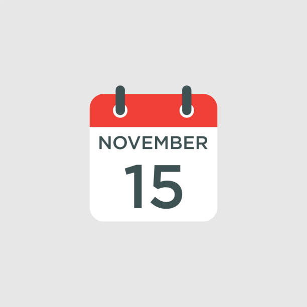calendar - November 15 icon illustration isolated vector sign symbol calendar - November 15 icon illustration isolated vector sign symbol june file stock illustrations