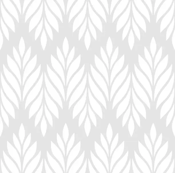 Vector illustration of Geometric seamless pattern with leaves. Abstract floral background. Vector illustration.