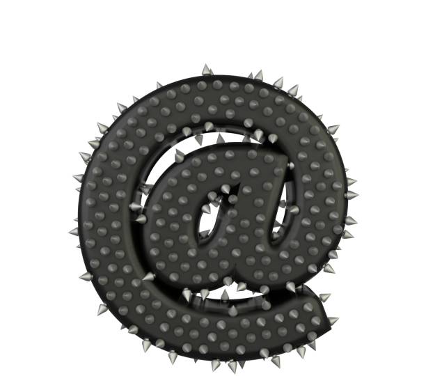 istock Spike Leather Themed Font  At Sign 1437749490