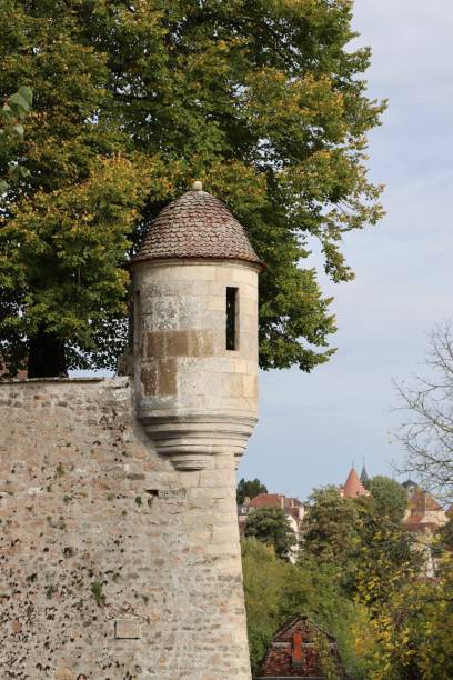 Échauguette sur les remparts à Avallon en Bourgogne