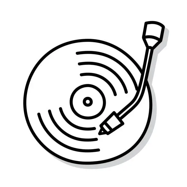 Vector illustration of Vinyl Record Doodle 5