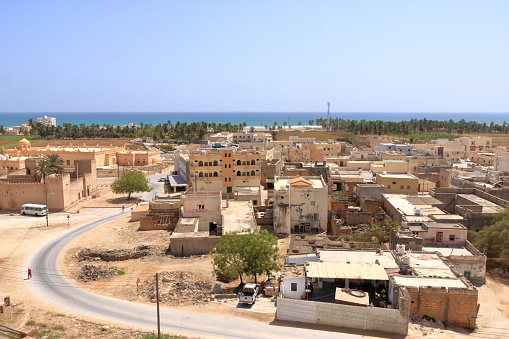 coastside view from Taqah plateau near Salalah, Dhofar, Sultanate of Oman