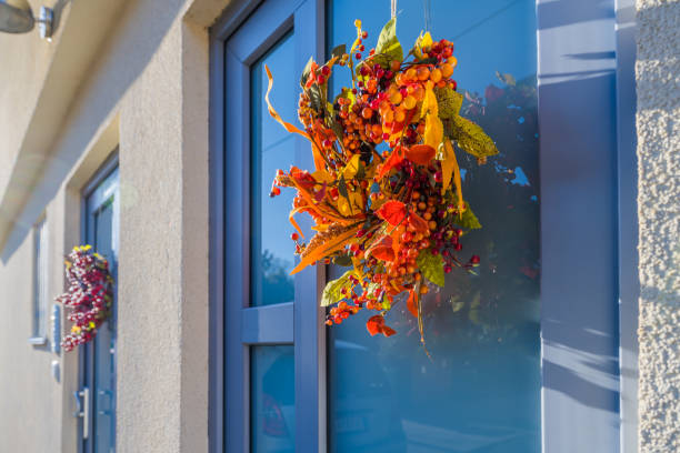 door decoration in autumn