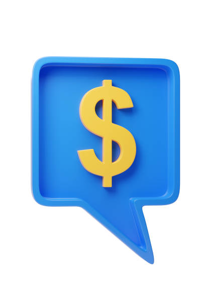 istock Speech balloon with a dollar sign isolated on white background. 3d illustration. 1437755135