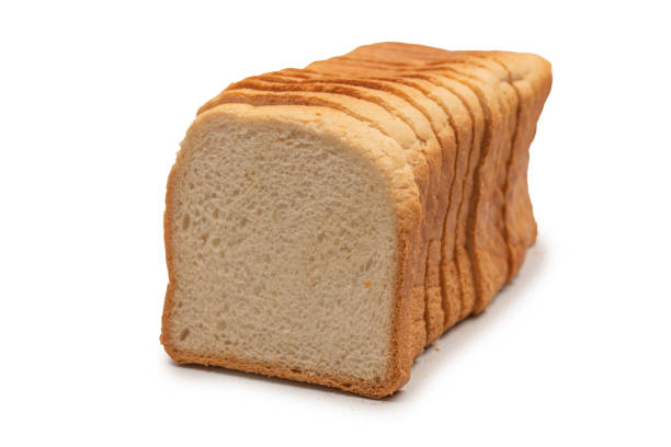 istock Delicious bread slices isolated on a white background, top view. 1437759519