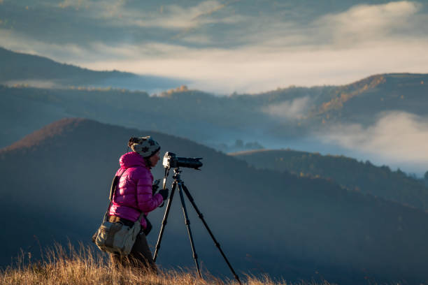 istock Travel photographer at work. 1437768460