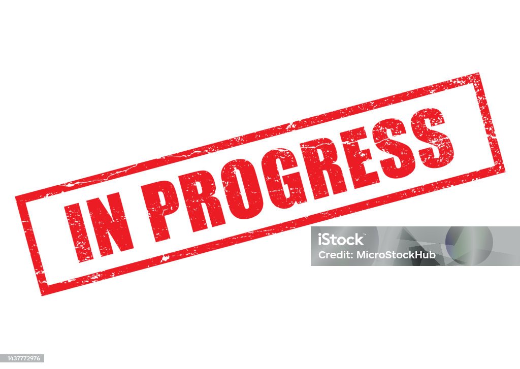 Initial Inprogress Red In Progress Stamp Stock Illustration - Download Image Now - Rubber ...