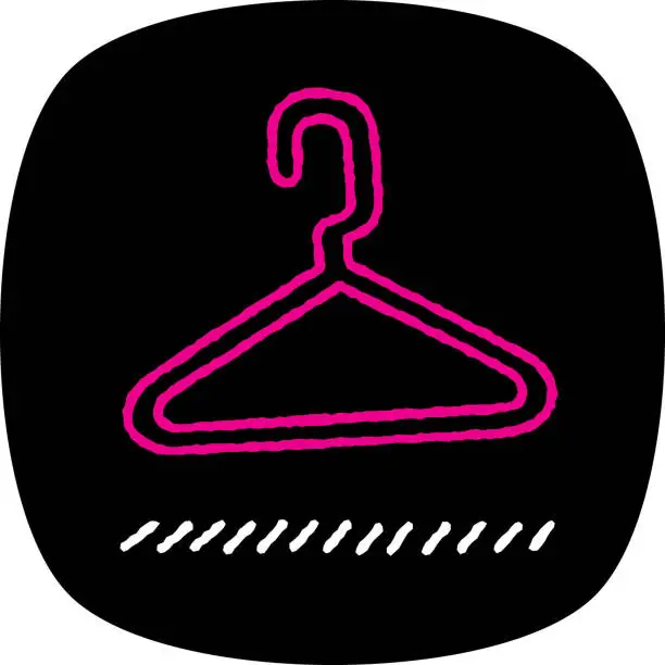 Vector illustration of Coat Hanger Doodle 3