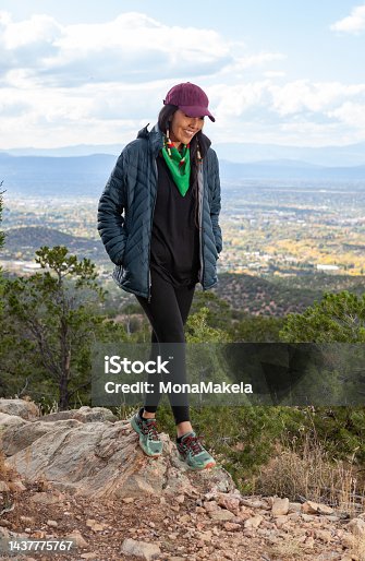 istock Woman hiking in Santa Fe, New Mexico 1437775767