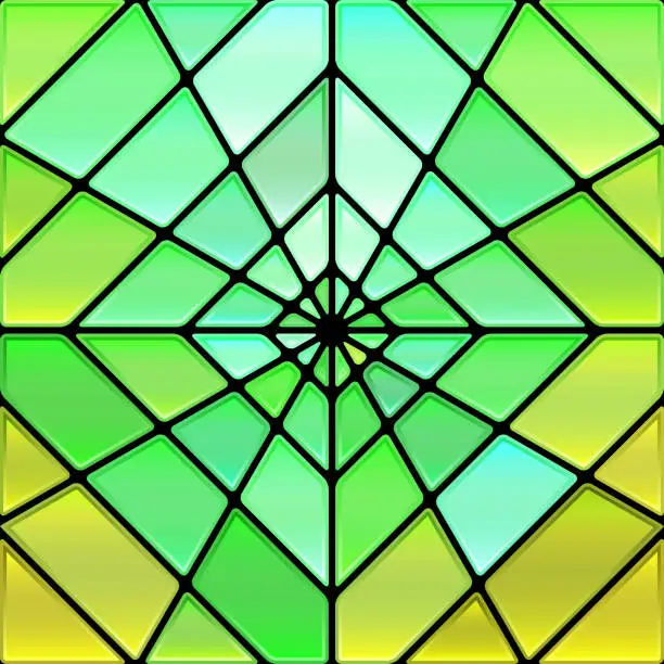 Vector illustration of abstract vector stained-glass mosaic background