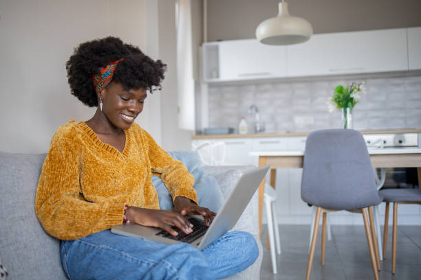 istock Woman working from home 1437779003