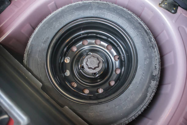 istock spare tire in the modern compact car 1437781349