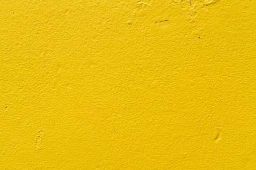 Yellow painted wall as background.