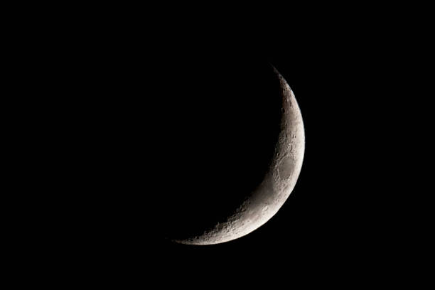 istock Waxing Crescent in Dark Sky 1437794751